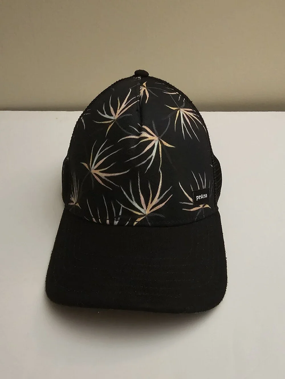 Prana Lower Pines Black Hat with Black Bloom